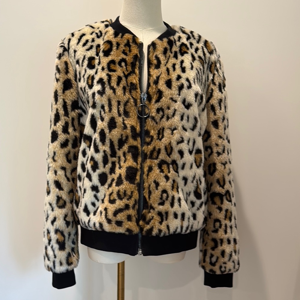 Urban Code faux fur leopard Bomber jacket